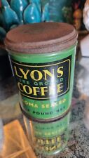 Vintage Lyon’s Pure Ground Coffee Tin Half Pound