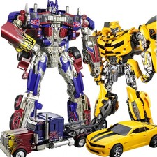 30CM Transformation Optimus Prime Bumblebee Megatron Black Gold Robot Toy Gift