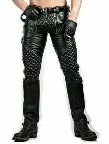 Men genuine leather pants - genuine,