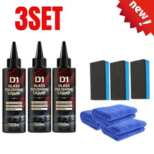 3 Set D1 Glass Polishing Liquid, Auto Glass Scratch Care Polishing Fluid