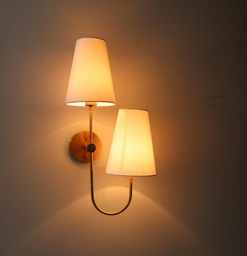Stylish raw brass arm shade - stylish, 2