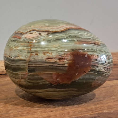 Green onyx stone egg - green,