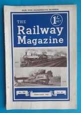 The Railway Magazine February 1939 no. 500 -  Locomotive Development 1930 - 1938