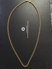 Men’s Gold Patterned Curb Chain “70cm”