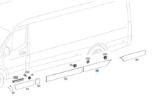Genuine Mercedes-Benz Sprinter 907 Protective Strip Right Wheel Arch A9106907200