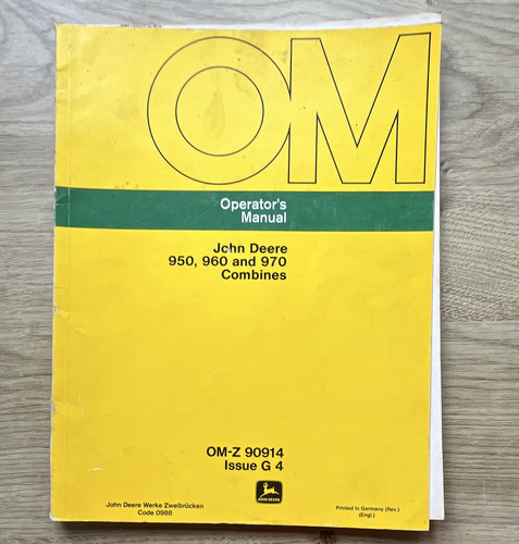 John deere 950 960 970 - 950, combine