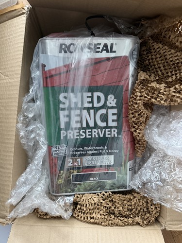 Ronseal shed and fence - and,