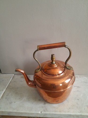 Antique copper kettle late - antique,