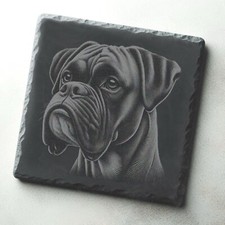 Boxer Dog Slate Coaster, Present Gift