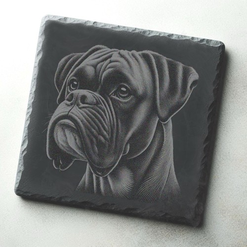 Boxer dog slate coaster - boxer,