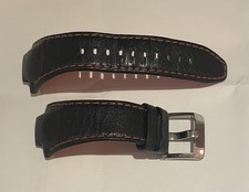Genuine Seiko Sportura 7T62-0ED0 leather watch strap 4KG1JZ