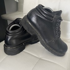 Vintage dr martens industrial steel toe Ankle Boots Size Uk 8 Eu42 Made In Eng