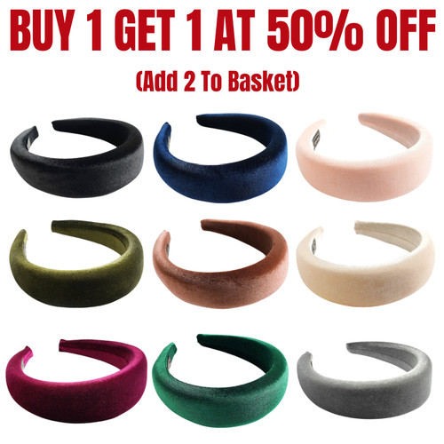 Wide soft padded headbands - wide,