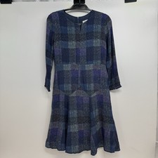 BRORA Plaid  Long Sleeve Flare