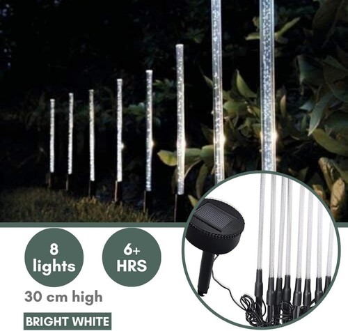 8pc led solar garden lights - 8pc,