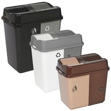 40L/60L/100L Duo Kitchen Bin Waste Garbage Can 2 Compartments w/ Base Connectors