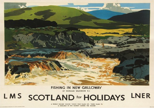 Vintage railway poster - vintage,
