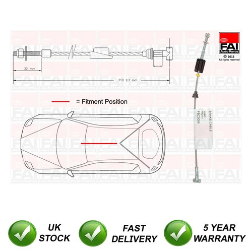 Hand brake cable front sjr - brake,