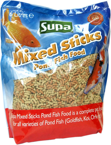 Mixed koi and - pond, sticks,