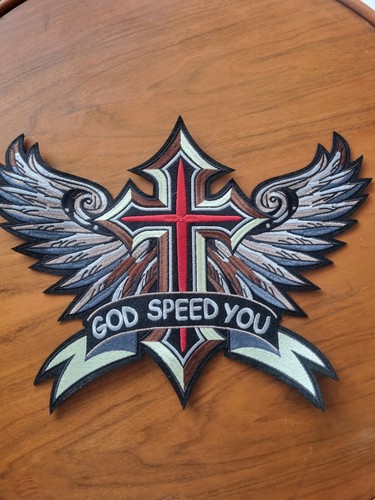 Large back biker patch god - large,