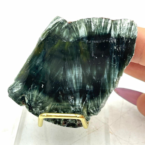 Seraphinite slab specimen - seraphinite,