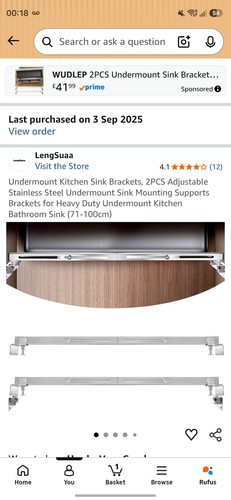 2pcs undermount sink brackets - undermount,