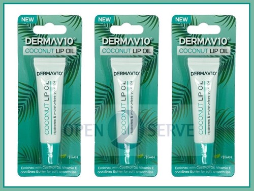 Dermav10 coconut lip oil - 3x,
