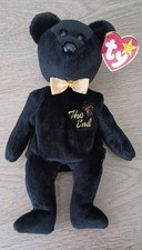 Ty the End Black Beanie Bear