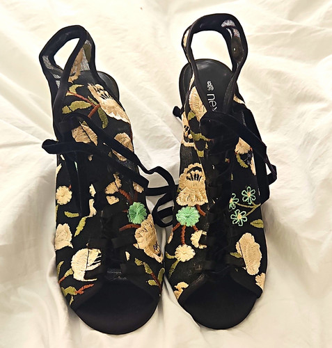 Next black floral embroidered - floral,