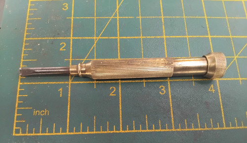 Vintage brass screwdriver - vintage,