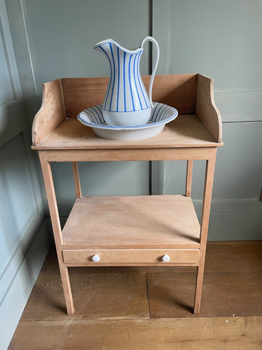 Victorian pine washstand with - pine,