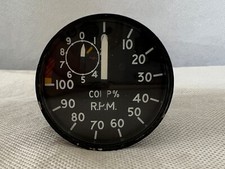 Ex RAF Aircraft COMP % R.P.M Tachometer Indicator, PW/0714KTD/CP/1 [D6C]