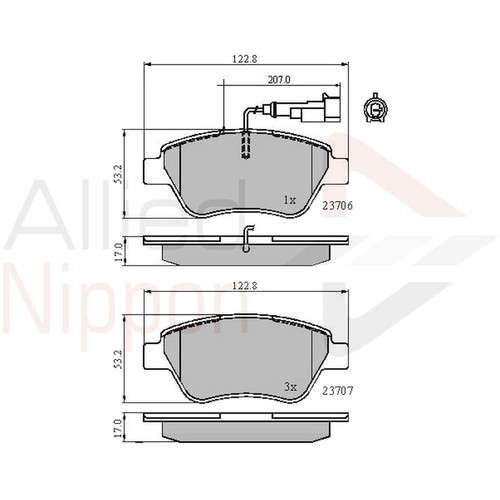 Brake pads set for - brake,