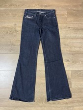 Diesel Daze Women’s Jeans Flared Boot Cut W28 L32 Dark Wash Blue Mid Rise