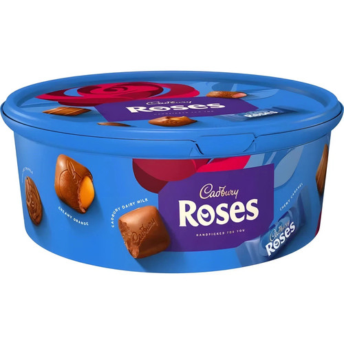 Roses chocolates tub tin gift - roses,