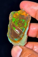 Natural Black Flashy Fire Opal