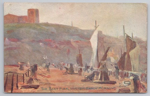 Whitby east pier early - early, morning