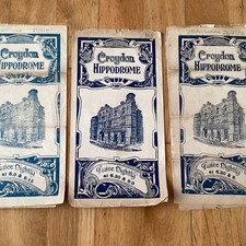 3 Vintage CROYDON HIPPODROME THEATRE PROGRAMMES