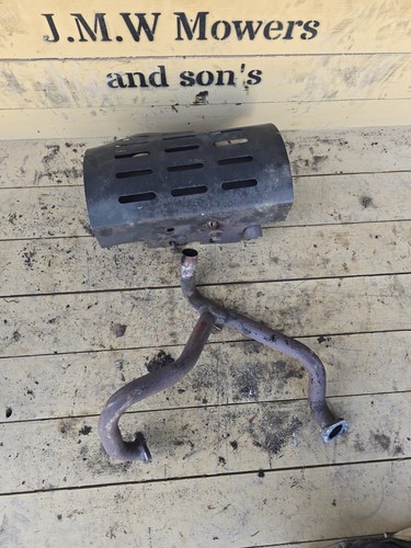 Ride mower lawn exhaust - on,