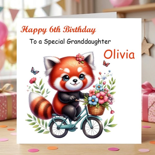 Personalised red panda - red,