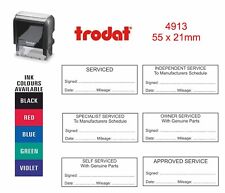 Serviced Rubber Stamp, Home, Garage, Mechanic, Self Inking Service Rubber Stamp