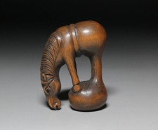 Netsuke Horse Japanese Boxwood