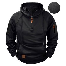 Mens Pullover Hoodie Fleece Sweatshirt Hoody Men Zip Plain Hooded Jumper Tops UK