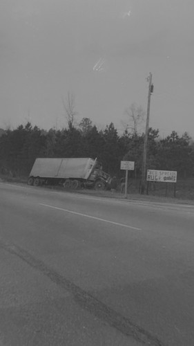 1940s semi truck roadside - semi,