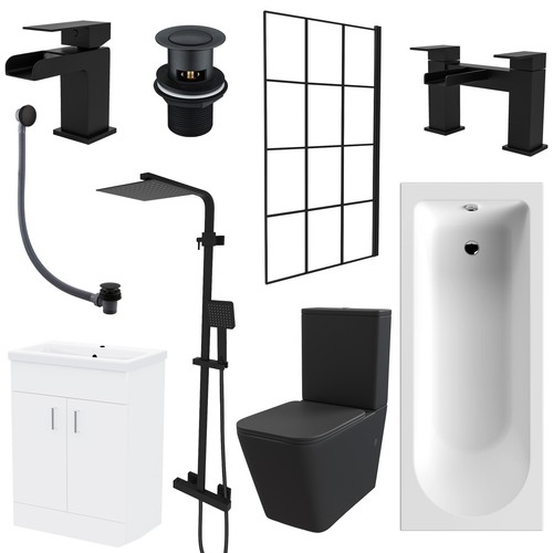 Nes home black square toilet - home,