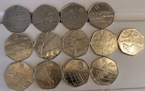 2012 olympic 50p coins - 2012,