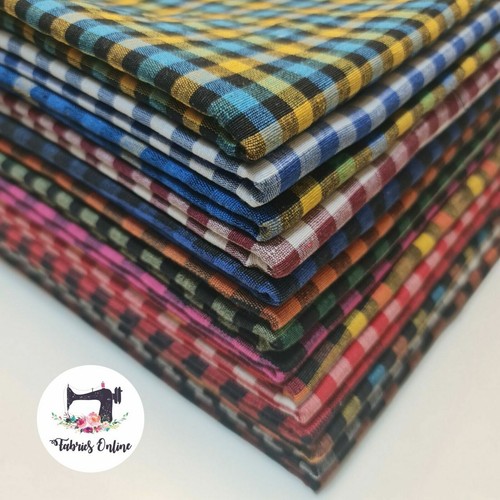100 cotton linen gingham 8 - 100%,