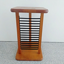 Vintage 1990s Wooden Free Standing CD Rack Tower Retro Holds 15 CD's VGC