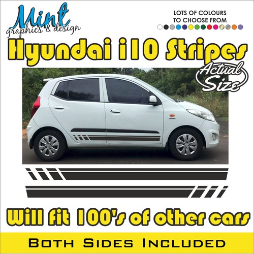 Hyundai i10 side stripes - side, fits