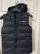 Berghaus Body Warmer Kids 13 Black Hooded Puffer Gillet Gilet boys girls genuine